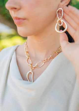 Gold Oval Chain Link Necklace | Select Trends Boutique