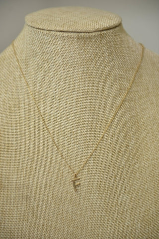 Gold Rhinestone Initial Necklace | Select Trends Boutique