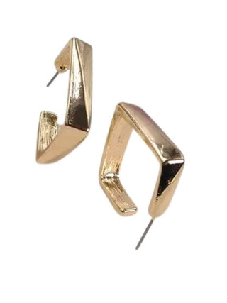 Gold Square Hoop Earrings | Select Trends Boutique