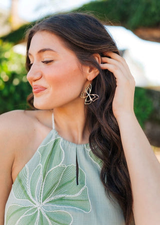 Gold Textured Butterfly Earrings | Select Trends Boutique