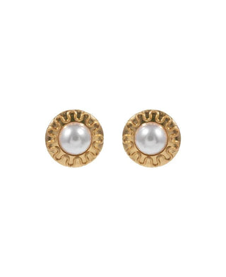 Gold Vintage Pearl Hypo Earrings | Select Trends Boutique