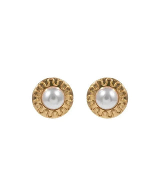 Gold Vintage Pearl Hypo Earrings | Select Trends Boutique