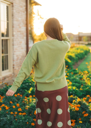 Green Flying Duck Knit Sweater | Select Trends Boutique