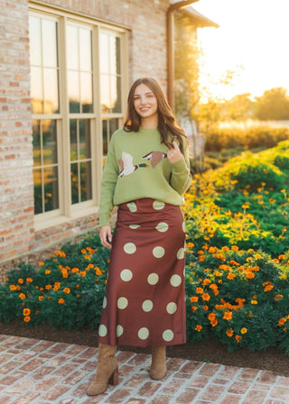 Green Flying Duck Knit Sweater | Select Trends Boutique