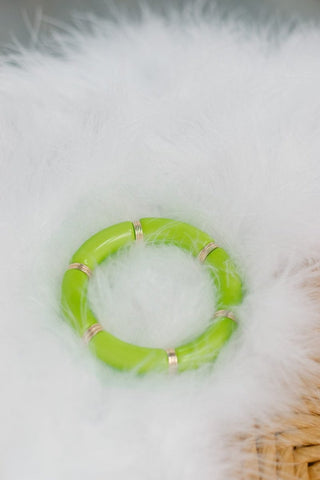 Green & Gold Bamboo Bracelet | Select Trends Boutique