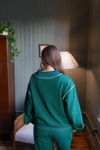 Green Merry Embroidered Lounge Set | Select Trends Boutique