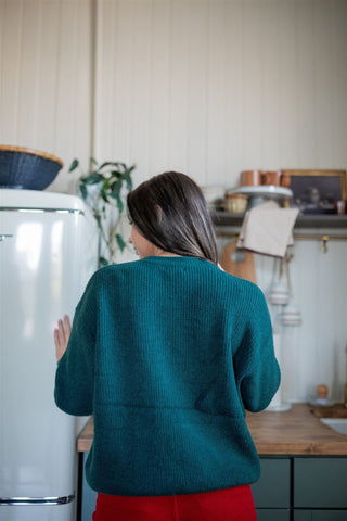 Green Merry Embroidered Sweater