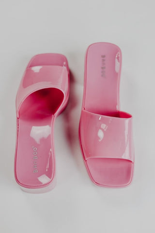 Hot Pink Jelly Mules from Select Trends Boutique