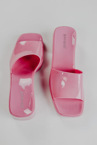 Hot Pink Jelly Mules