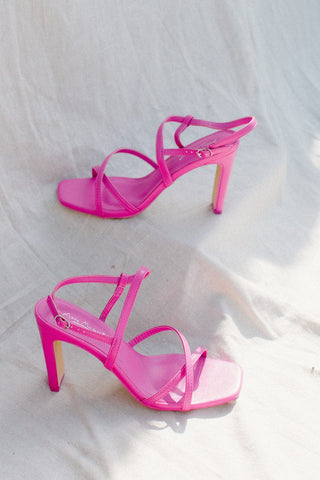 Hot Pink Strappy Heels