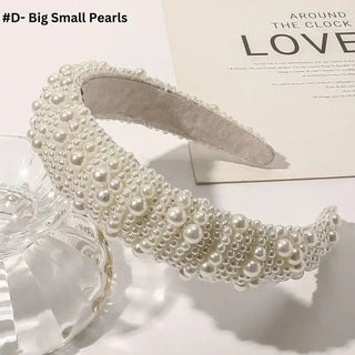 Ivory Big Beaded Pearl Headband | Select Trends Boutique