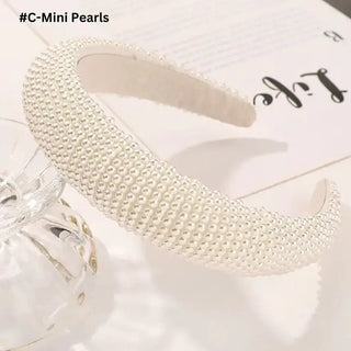 Ivory Mini Beaded Pearl Headband | Select Trends Boutique