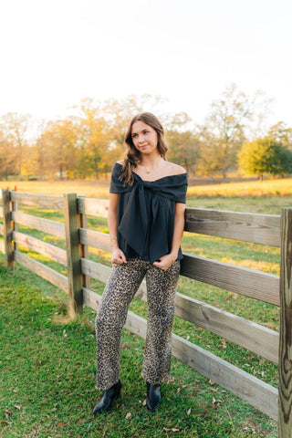 JBD Leopard Straight Leg Jeans - Select Trends Boutique