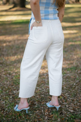 Judy Blue Cropped White Jeans - Select Trends Boutique