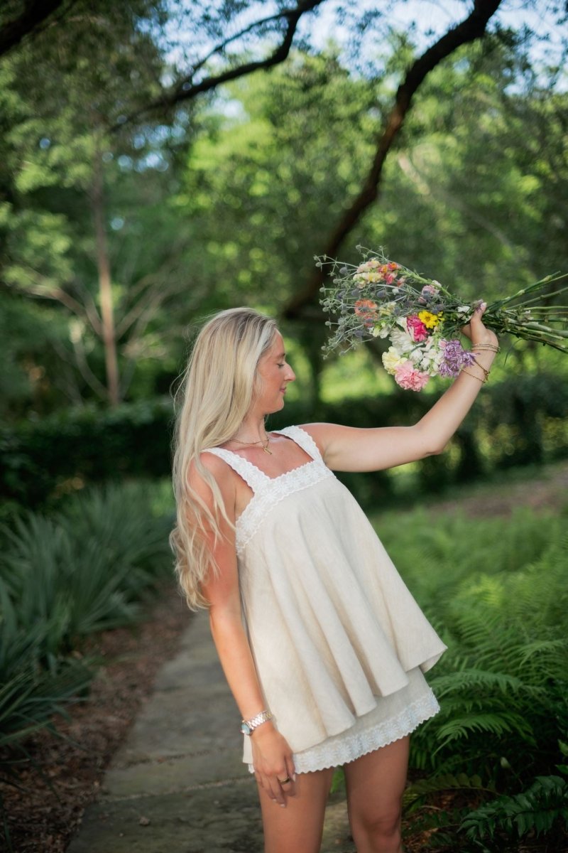 Juno Linen Layered Mini Dress