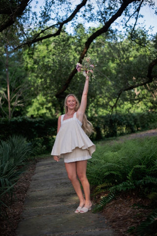 Juno Linen Layered Mini Dress | Select Trends Boutique