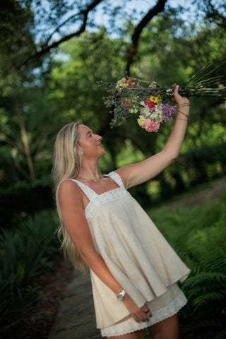 Juno Linen Layered Mini Dress | Select Trends Boutique