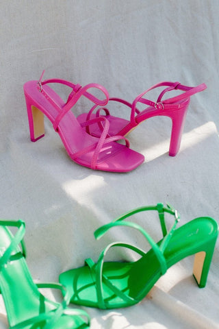 Kelly Green Strappy Heels - Select Trends Boutique