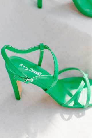 Kelly Green Strappy Heels