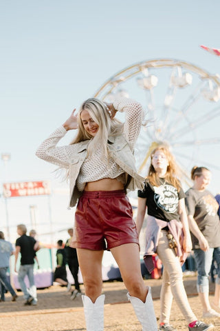 Khaki Distressed Denim Vest | Select Trends Boutique