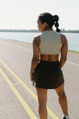Khaki & Olive Active Set Mini Skort | Select Trends Boutique