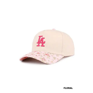 LA Pink Floral Trucker Hat - Select Trends Boutique