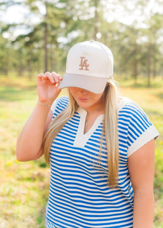 LA Taupe Trucker Hat - Select Trends Boutique