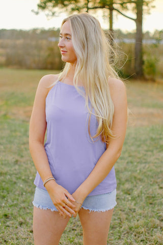 Lavender Chain Link Tank Top