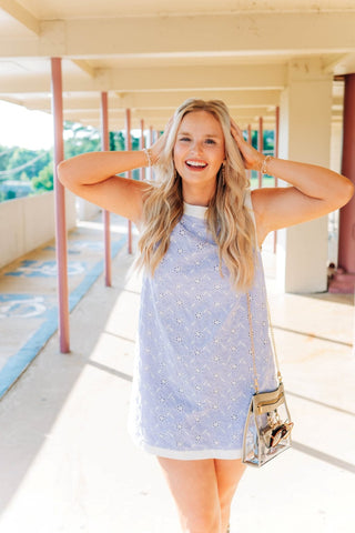 Lavender Eyelet Lace Mini Dress - Select Trends Boutique
