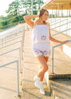 Lavender Tiger Embroidered Set - Select Trends Boutique