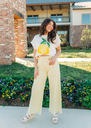 Lemon Squeeze Wide Leg Jeans - Select Trends Boutique