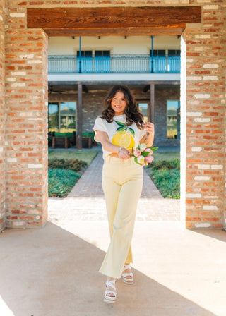 Lemon Squeeze Wide Leg Jeans - Select Trends Boutique