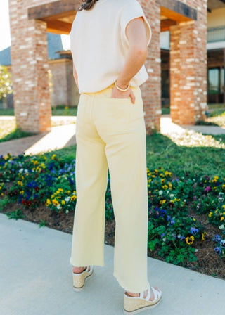 Lemon Squeeze Wide Leg Jeans - Select Trends Boutique