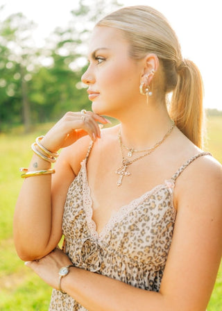 Leopard Lace Trim Mini Dress - Select Trends Boutique