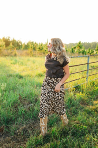 Leopard Midi Skirt - Select Trends Boutique