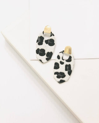 Leopard Shag Earrings | Select Trends Boutique