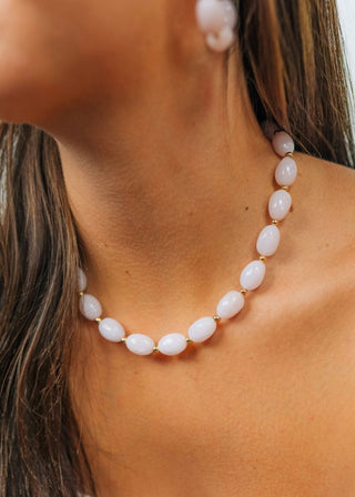Light Pink Acrylic Beaded Necklace | Select Trends Boutique