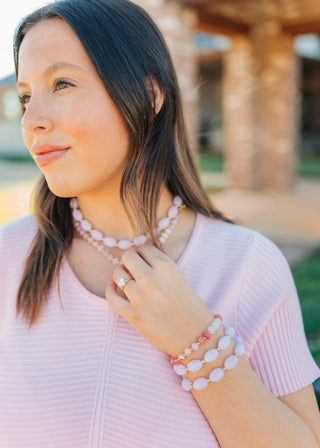 Light Pink Acrylic Bracelet Set - Select Trends Boutique