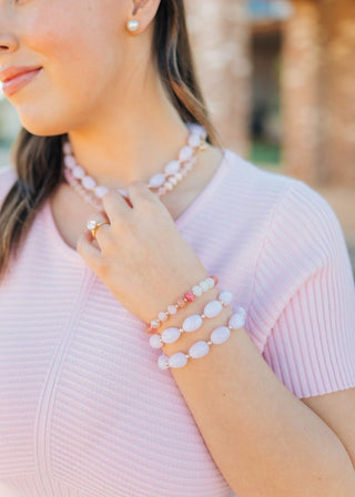 Light Pink Acrylic Bracelet Set - Select Trends Boutique