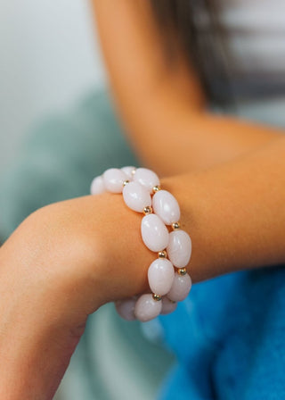 Light Pink Acrylic Bracelet Set | Select Trends Boutique
