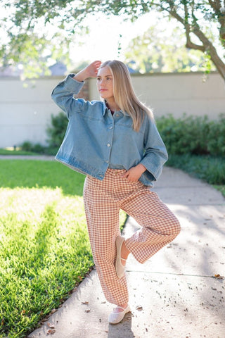 Light Wash Effortless Denim Top | Select Trends Boutique