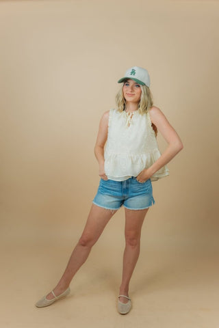 Light Wash Side Slit Denim Shorts | Select Trends Boutique