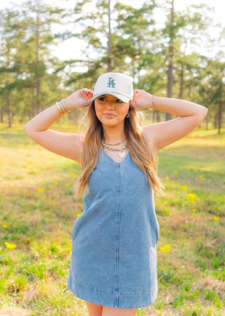 Light Wash Sleeveless Denim Dress - Select Trends Boutique