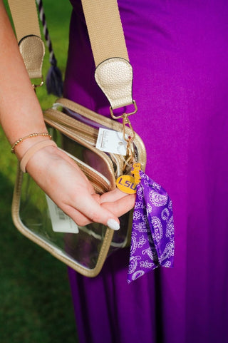 LSU Bandana Keychain | Select Trends Boutique