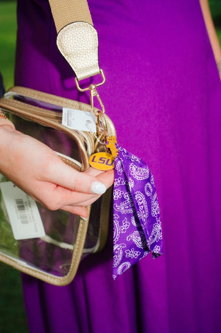 LSU Bandana Keychain | Select Trends Boutique