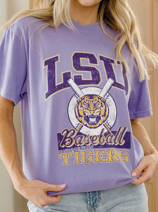 LSU Baseball Purple Graphic Tee | Select Trends Boutique