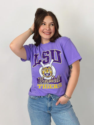 LSU Baseball Purple Graphic Tee | Select Trends Boutique