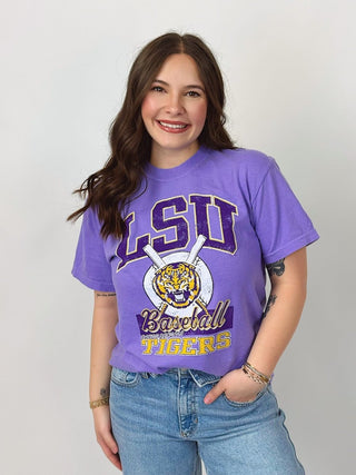 LSU Baseball Purple Graphic Tee | Select Trends Boutique