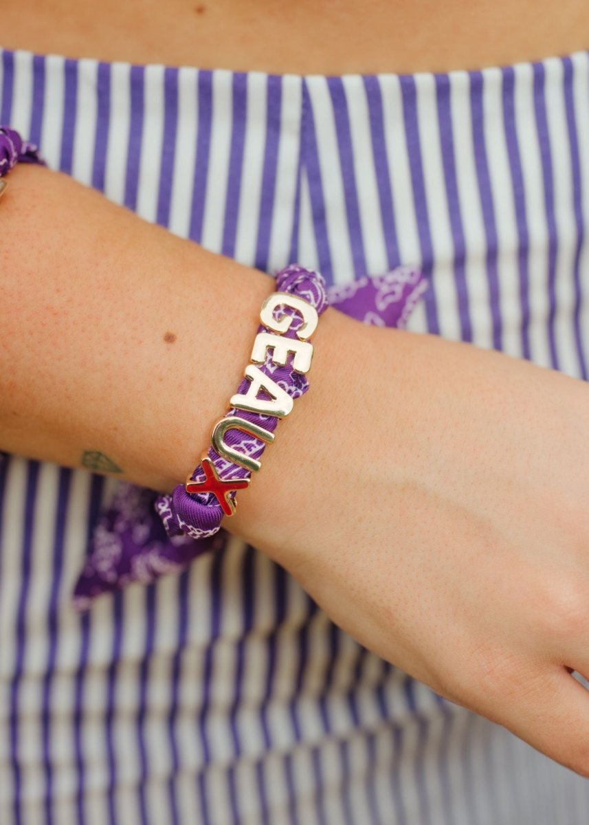 LSU Geaux Bandana Bracelet