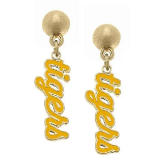 LSU Gold Tigers Drop Earrings | Select Trends Boutique